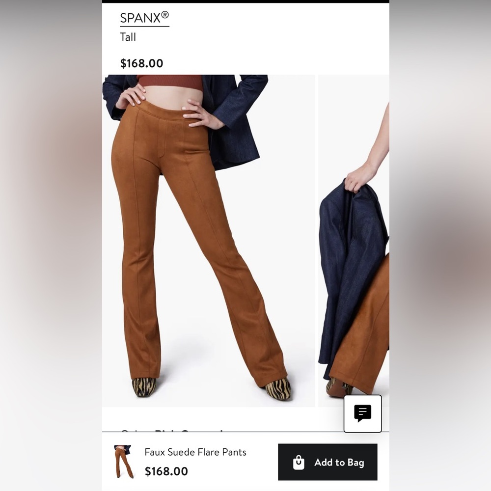 NWOT SPANX faux suede pants